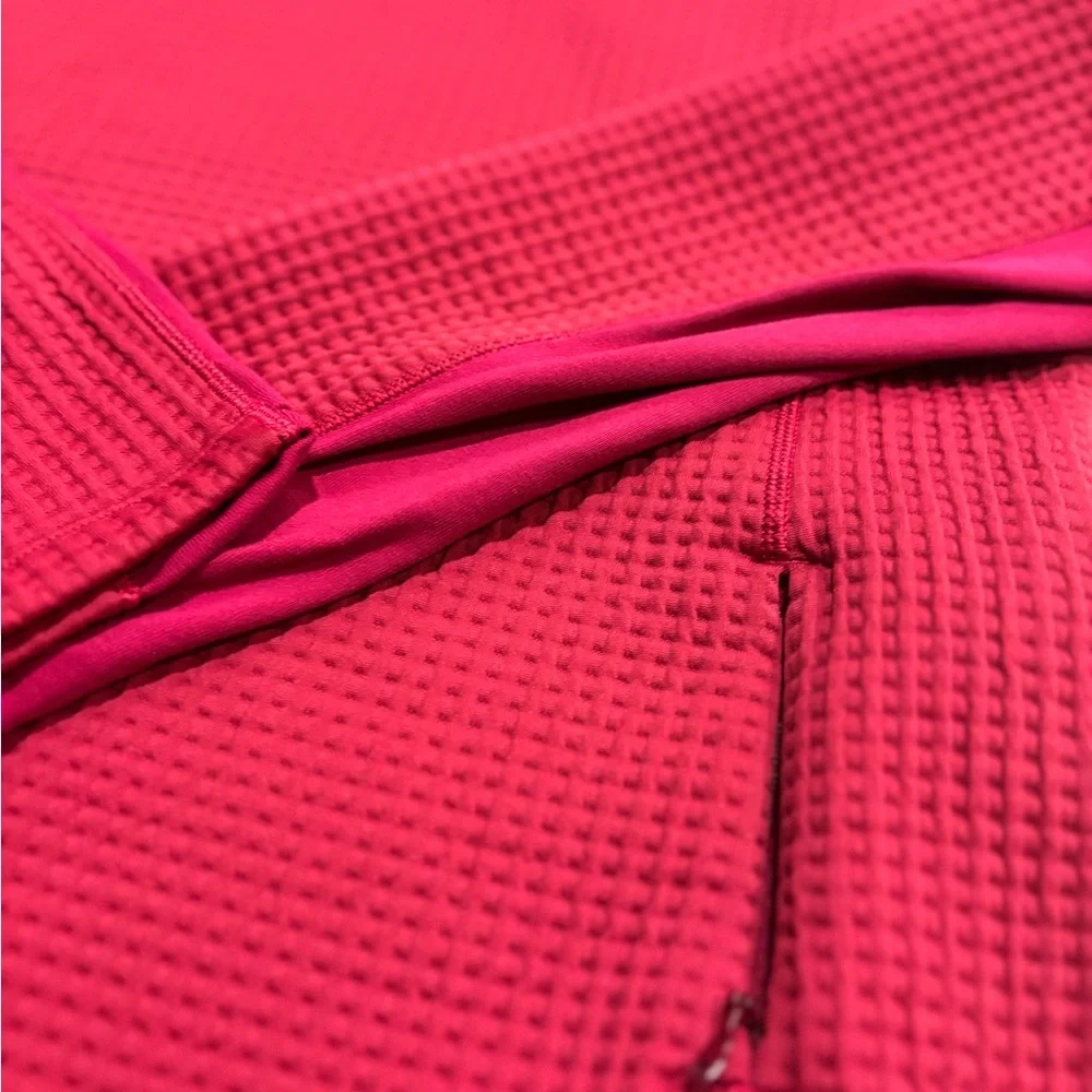 Lululemon Waffle-Knit Half-Zip Long-Sleeve Shirt Size 6 Like New Cozy Pullover - Picture 8 of 12